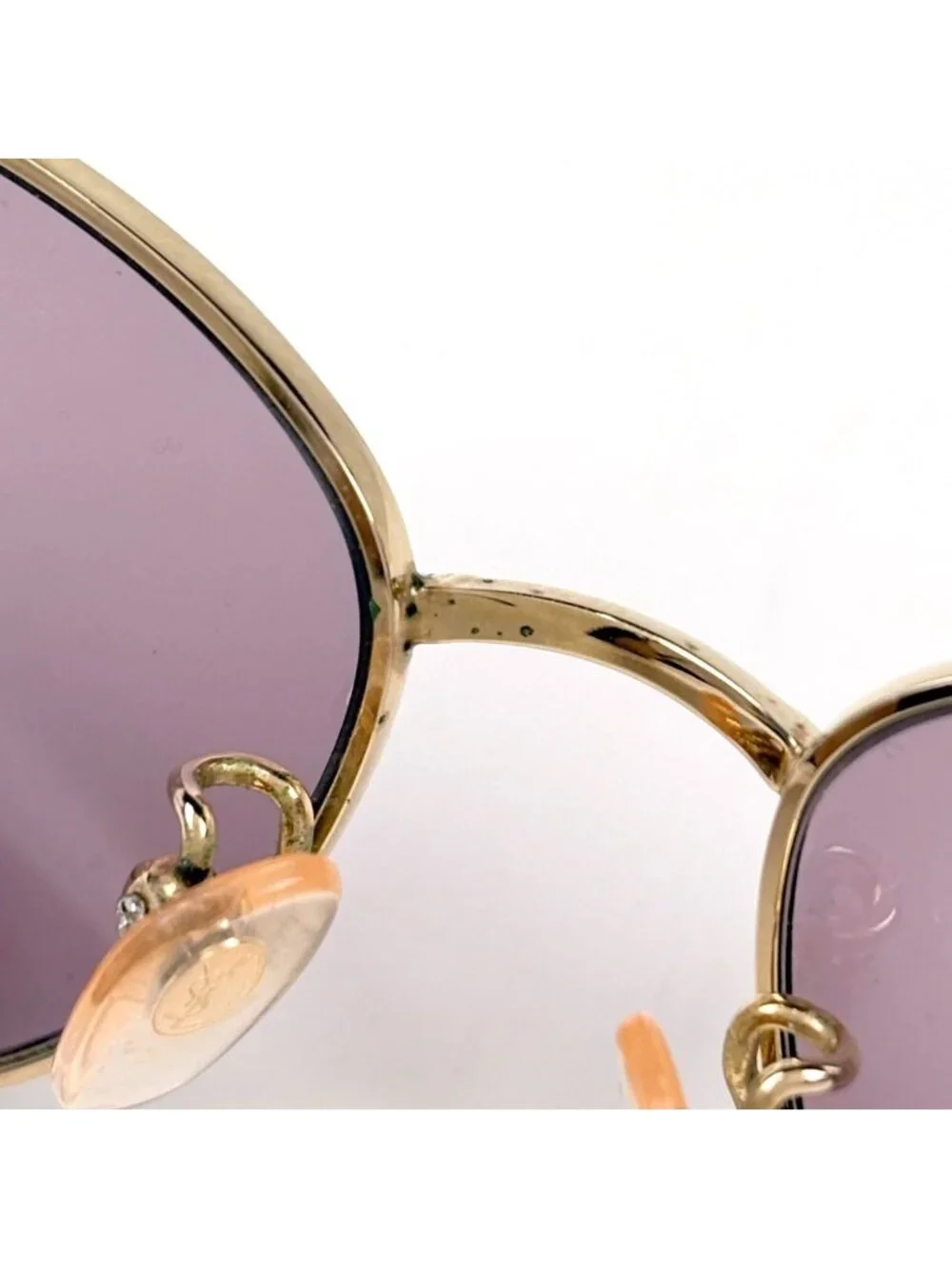Saint Laurent Sunglasses Eyewear Metal Navy Gold